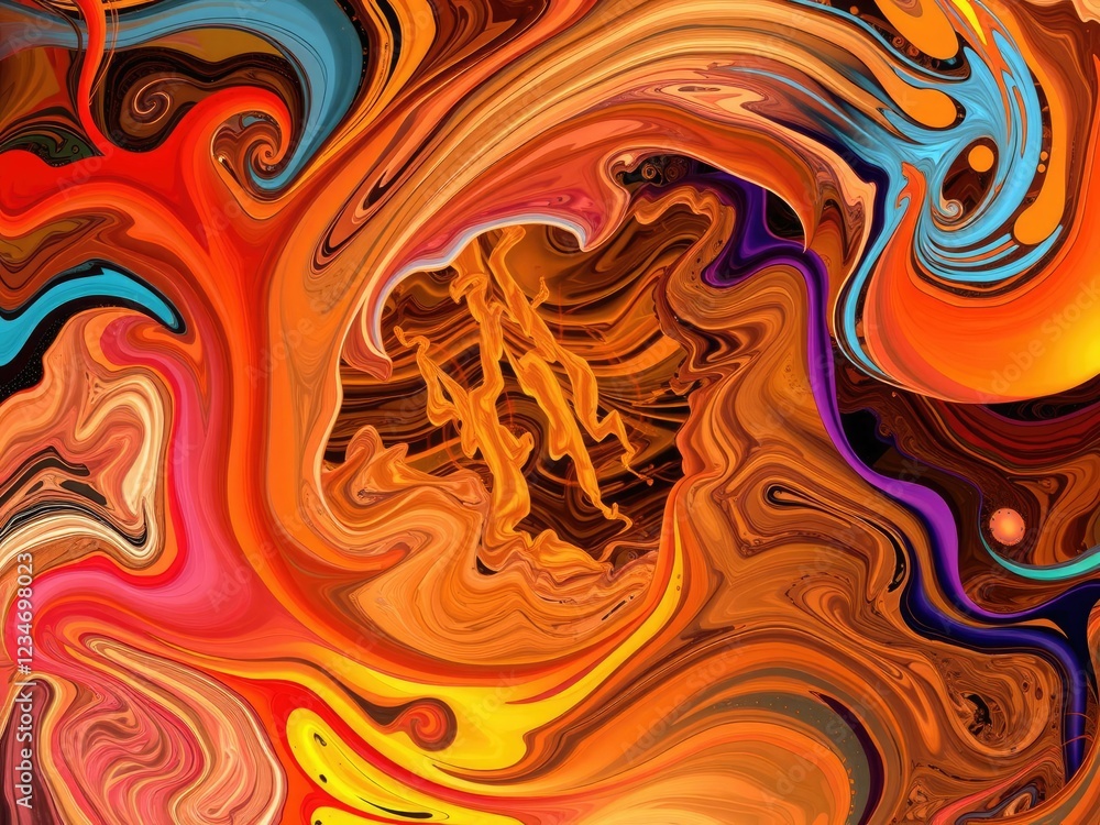 Abstract art piece with swirling colors and shapes, abstract, vibrant Abstract art piece with swirling colors and shapes, abstract, vibrant