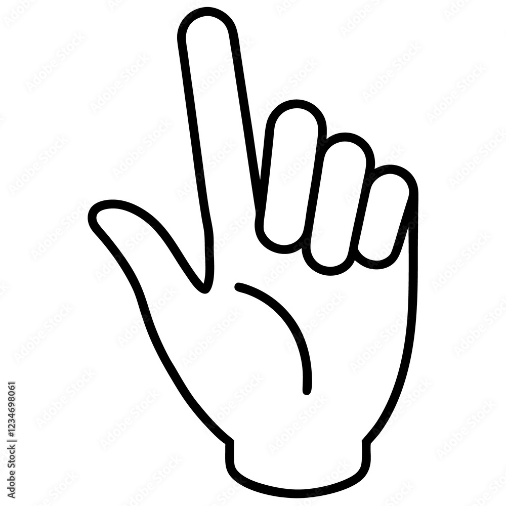 Obraz premium hand isolated on white background