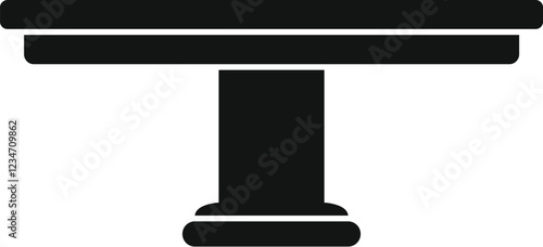 Black silhouette of a poker table, perfect for representing casino games or gambling concepts