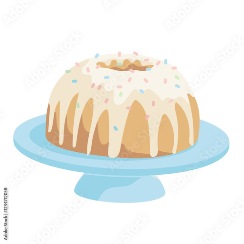 easter cake on the plate
