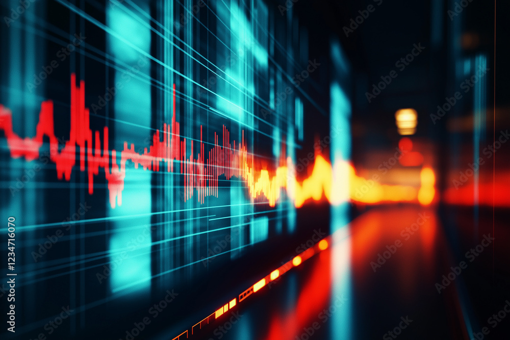 Abstract financial graph with uptrend arrows line Abstract financial graph with uptrend arrows line