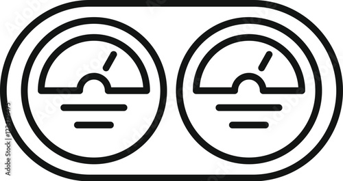 Control panel with two round gauges indicating altitude and airspeed, essential instruments for flight navigation and safety