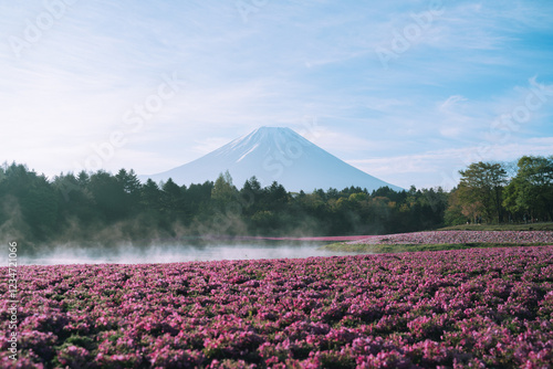 Mt.fuji with Moss phlox