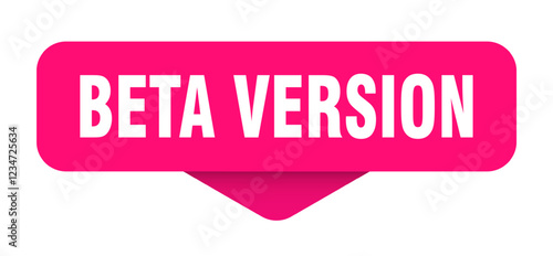 beta version sticker. beta version sign on transparent background