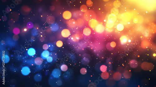 Luxurious bokeh abstract background with vibrant colors and light