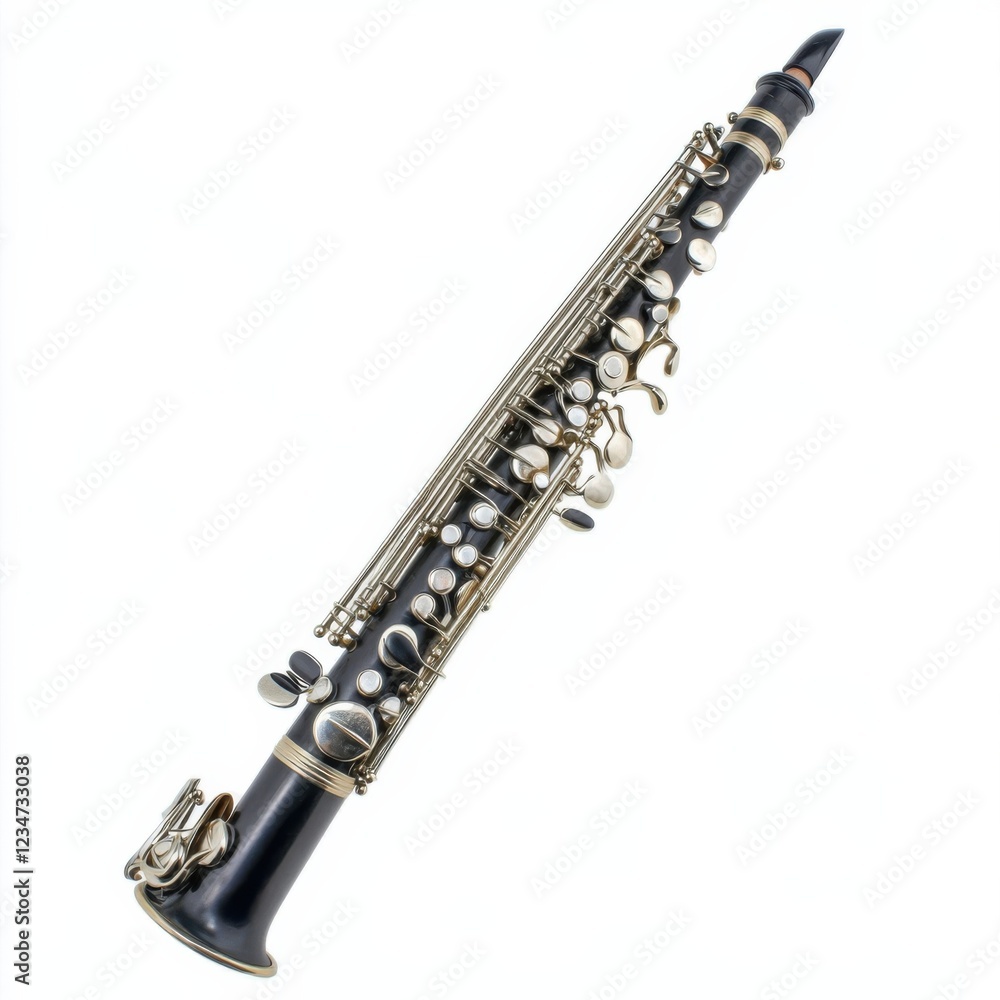 Fototapeta premium Clarinet Isolated on White Background