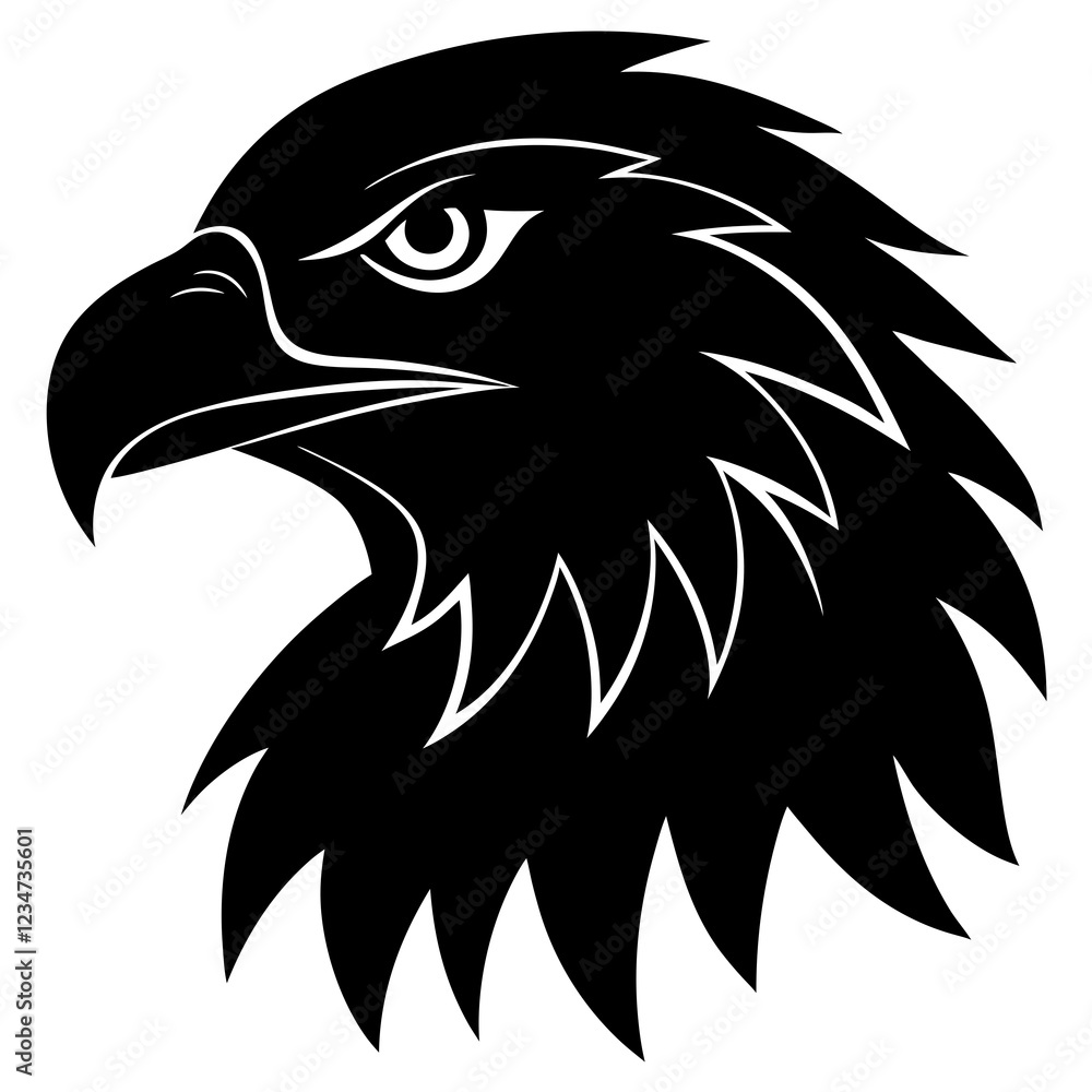 Obraz premium eagle head vector illustration