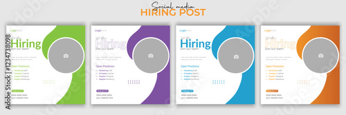 Creative job hiring poster design template job hiring typography Clean and simple employee hiring social media post design.