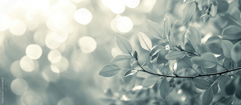 Soft focus background with light green leaves and bokeh effect, ideal for nature themed designs, Copy Space available. Soft focus background with light green leaves and bokeh effect, ideal for nature themed designs, Copy Space available.