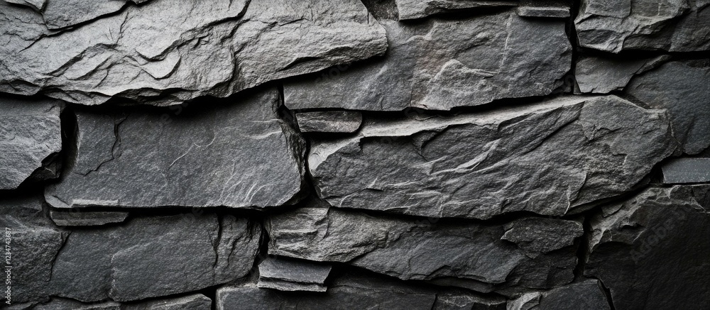 Gray slate stone wall texture with uneven layers and rough surface suitable for backgrounds and design projects with Copy Space Gray slate stone wall texture with uneven layers and rough surface suitable for backgrounds and design projects with Copy Space