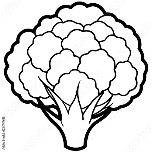 Geometric Cauliflower Art Illustration