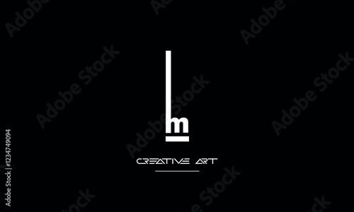 LM, ML, L, M abstract letters logo monogram