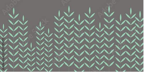 Simple leaf seamless pattern wallpaper for your design, easily editable, vector art illustration