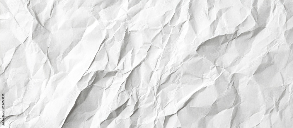 Crumpled white paper texture background with visible creases and folds ideal for graphic design and artwork applications Copy Space Crumpled white paper texture background with visible creases and folds ideal for graphic design and artwork applications Copy Space