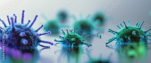 close up macro microscopic image of germs abstract photo