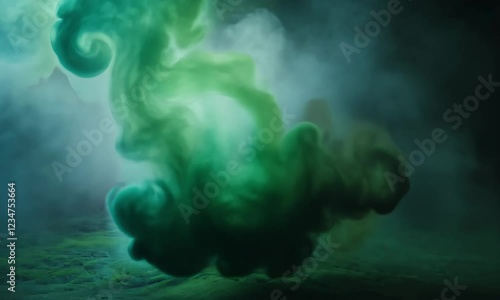 A thick, toxic cloud of green and black poison smoke slowly creeps across the scene