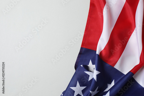 Beautifully waving star and striped American flag photo