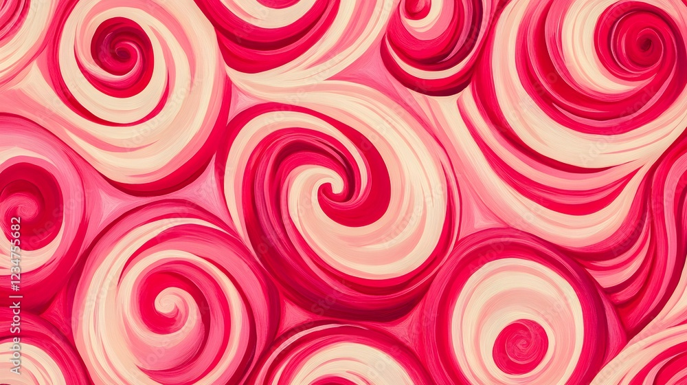Colorful Swirls in Pink and Cream Tones with a Dynamic Flow Effect Colorful Swirls in Pink and Cream Tones with a Dynamic Flow Effect