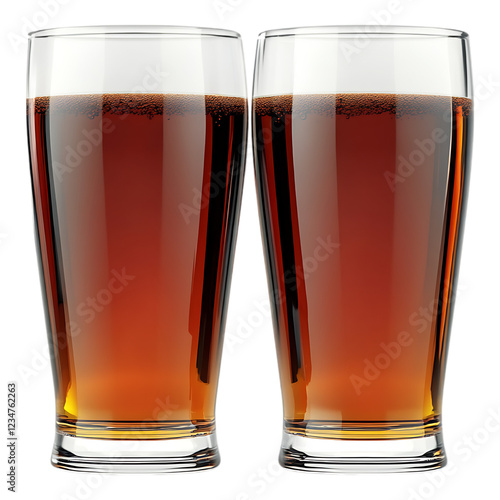 PNG Two Glasses of Whiskey Against Transparent Background for Beverage, Bar, or Party Design Projects photo