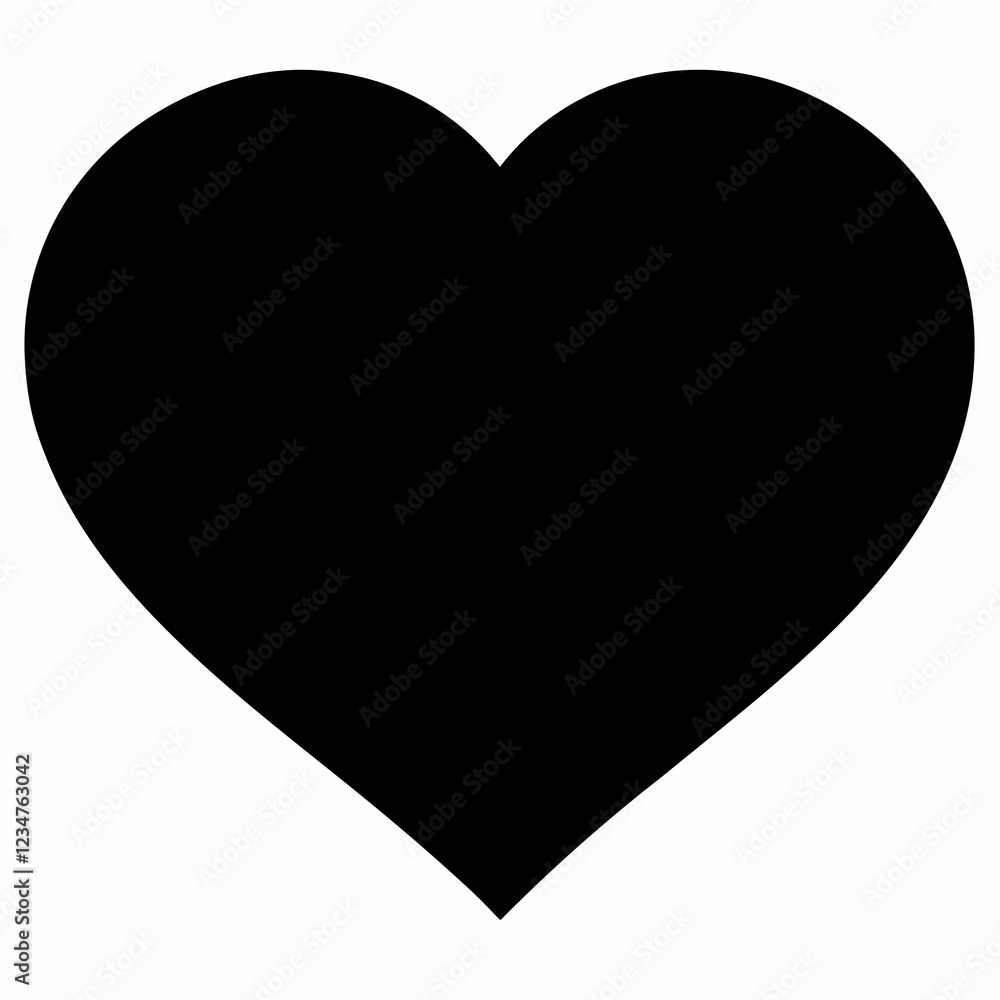 Heart Silhouette Vector Illustration Heart Silhouette Vector Illustration