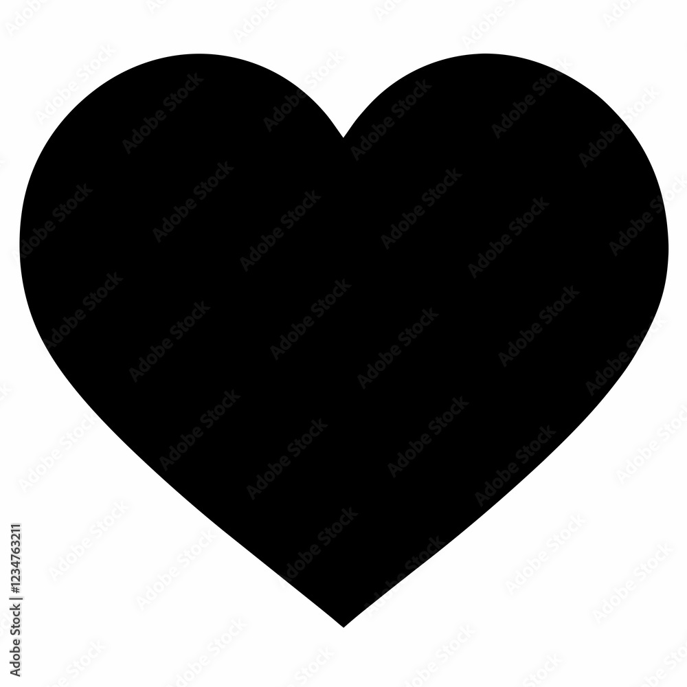 Heart Silhouette Vector Illustration Heart Silhouette Vector Illustration