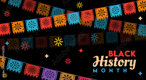 Black History Month background. African American History is celebrated annually in February.