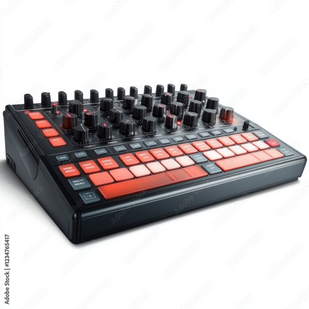 Drum Machine Isolated on White Background Drum Machine Isolated on White Background