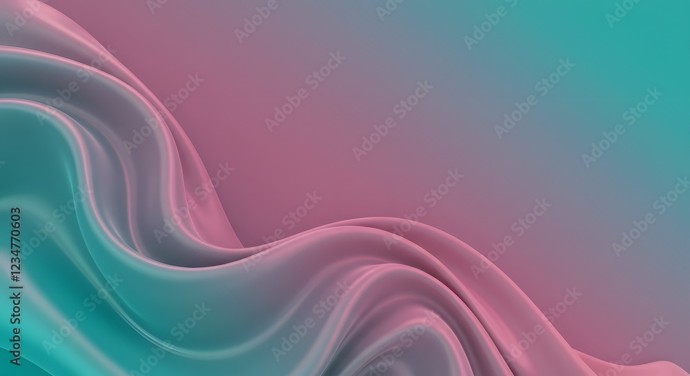 Fototapeta premium Vibrant Waves: A Silky Colorful Wallpaper 