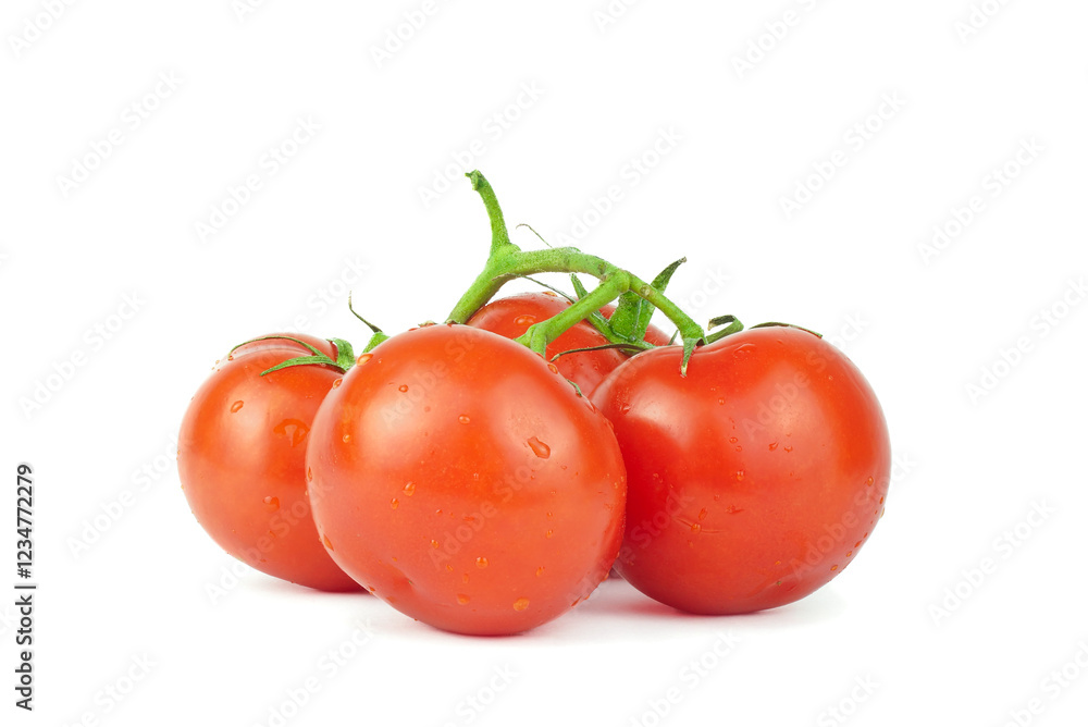 Fresh tomatoes isolated on white. With clipping path. Fresh tomatoes isolated on white. With clipping path.