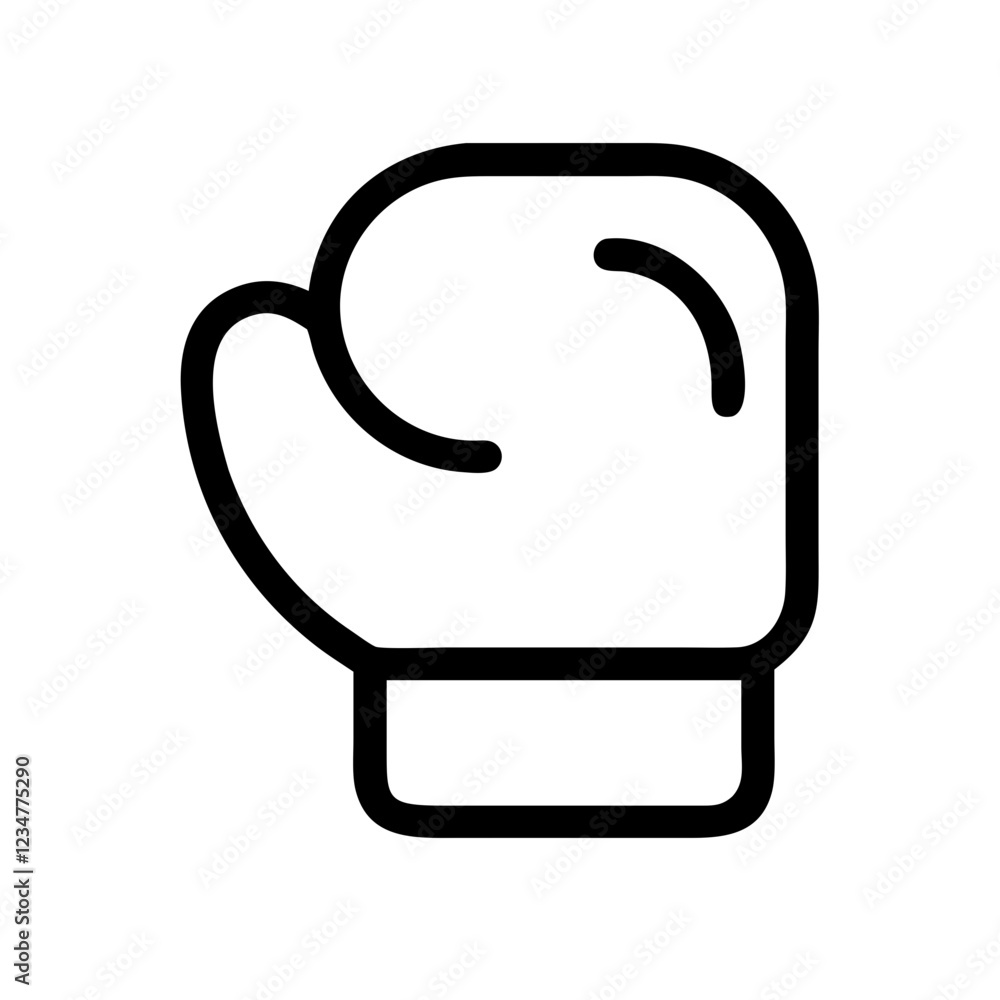 Boxing Glove Vector Icon for Sports and Combat Boxing Glove Vector Icon for Sports and Combat