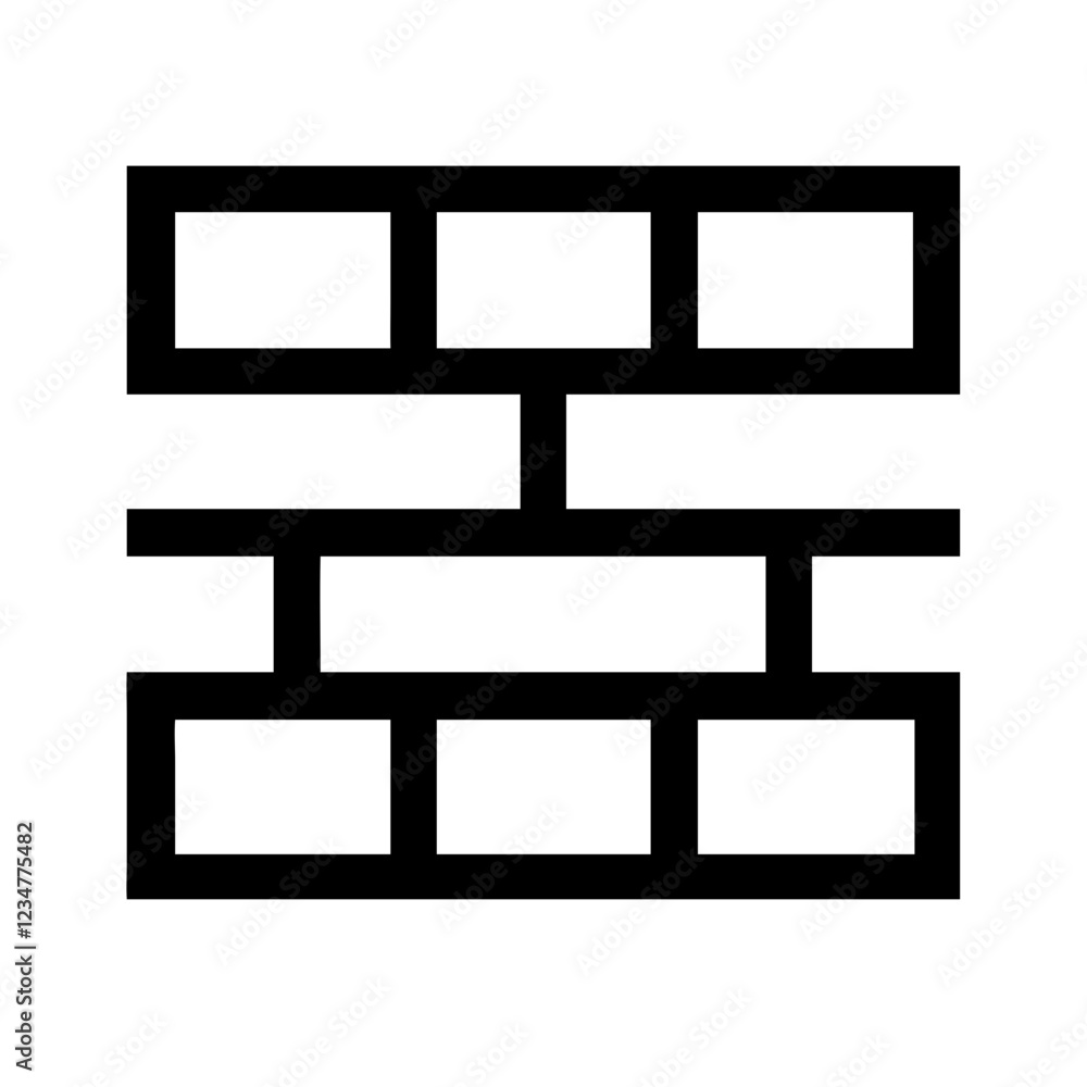Brick Vector Icon for Construction and Building Brick Vector Icon for Construction and Building