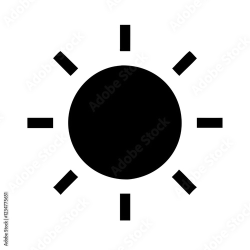Brightness Vector Icon for Light and Illumination