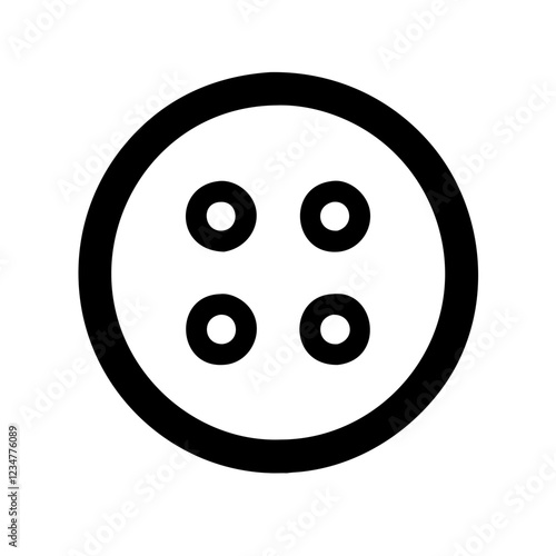 Clothes Button Vector Icon for Apparel and Fashion