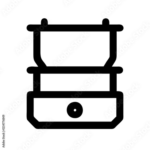 Double Boiler Vector Icon for Cooking and Food Preparation