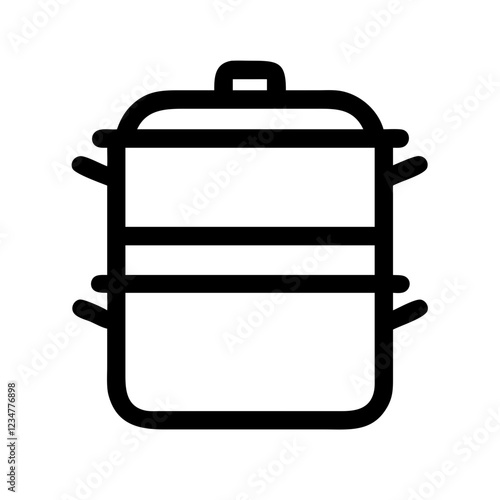 Double Boiler Vector Icon for Cooking and Food Preparation