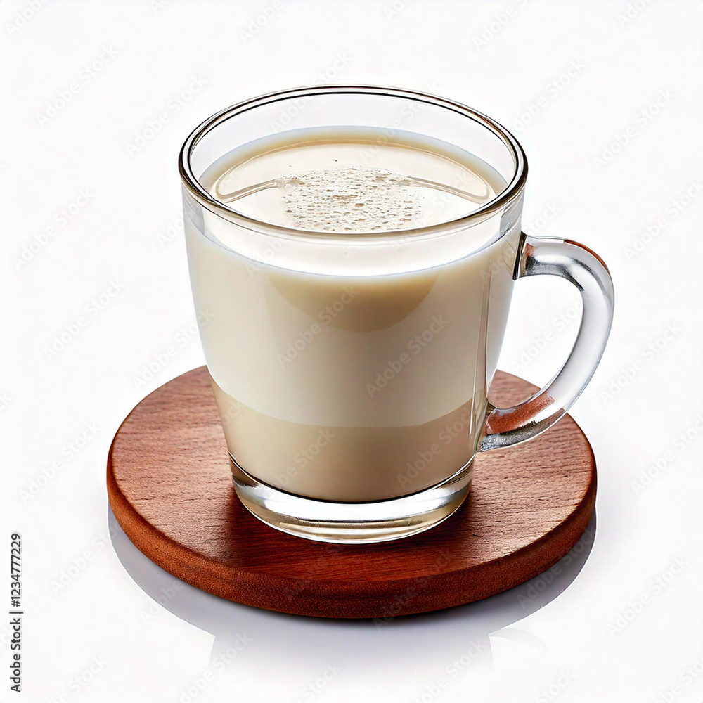 Glass of hot milk isolated on white background Glass of hot milk isolated on white background