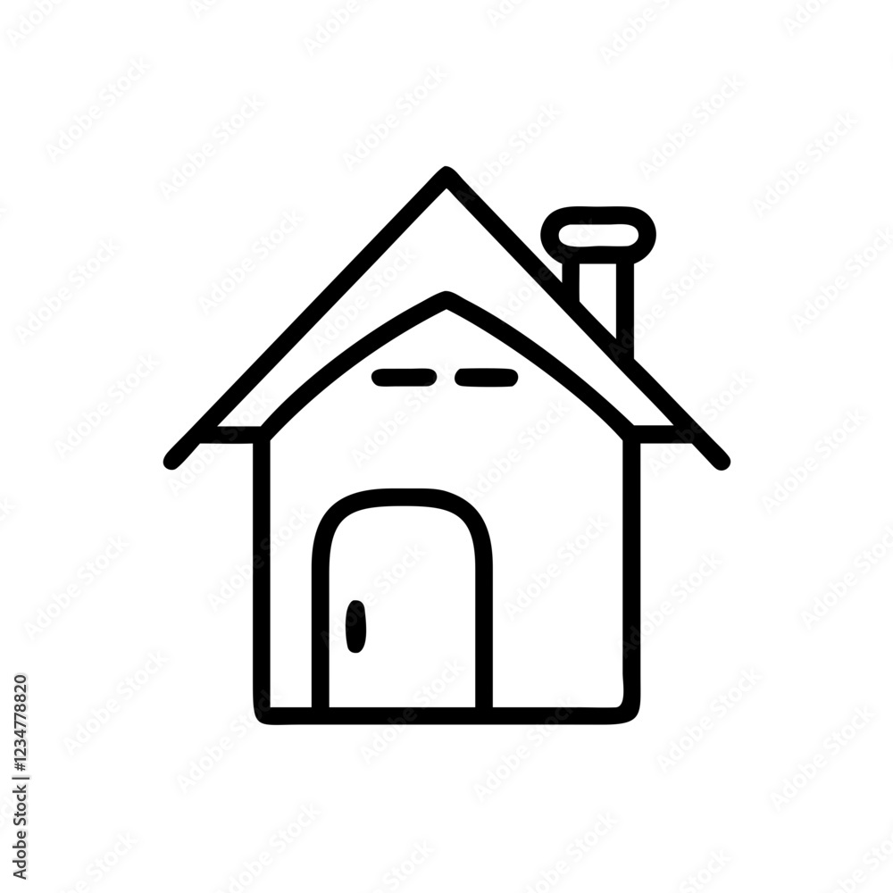 House Vector Icon for Home and Shelter Representation House Vector Icon for Home and Shelter Representation