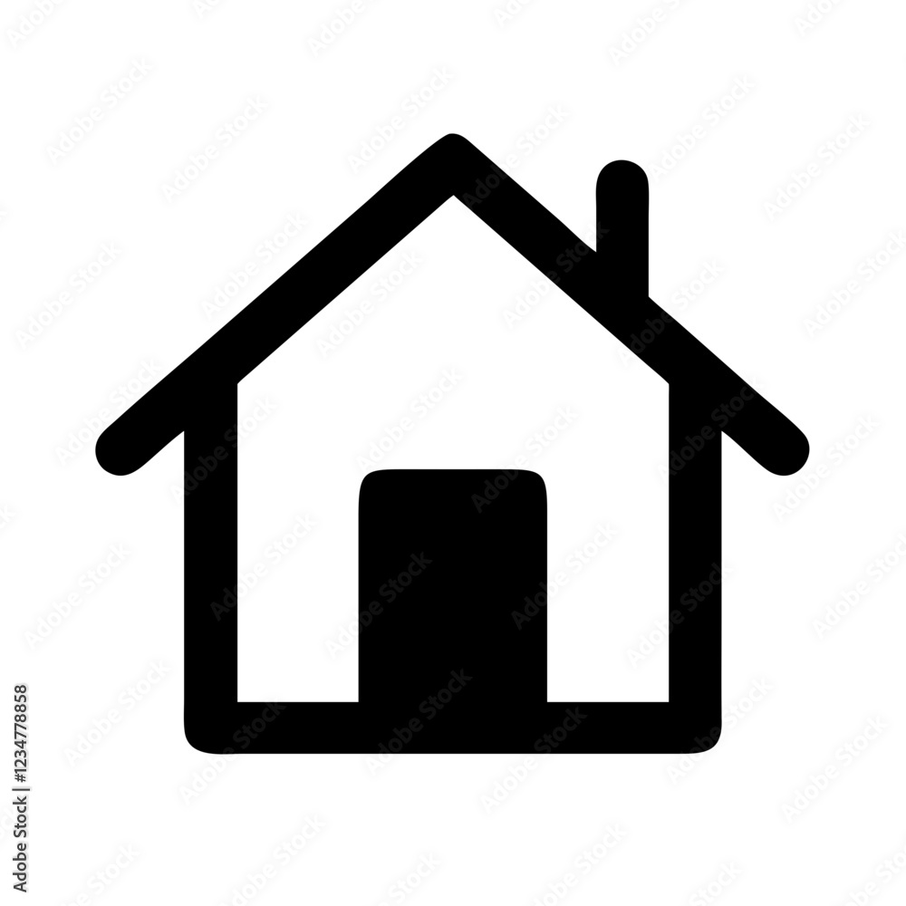 House Vector Icon for Home and Shelter Representation House Vector Icon for Home and Shelter Representation
