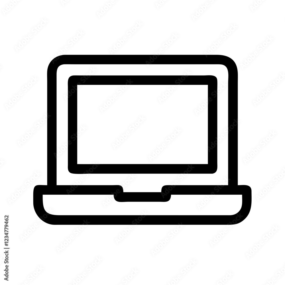 Laptop Vector Icon for Technology and Computing Representation Laptop Vector Icon for Technology and Computing Representation