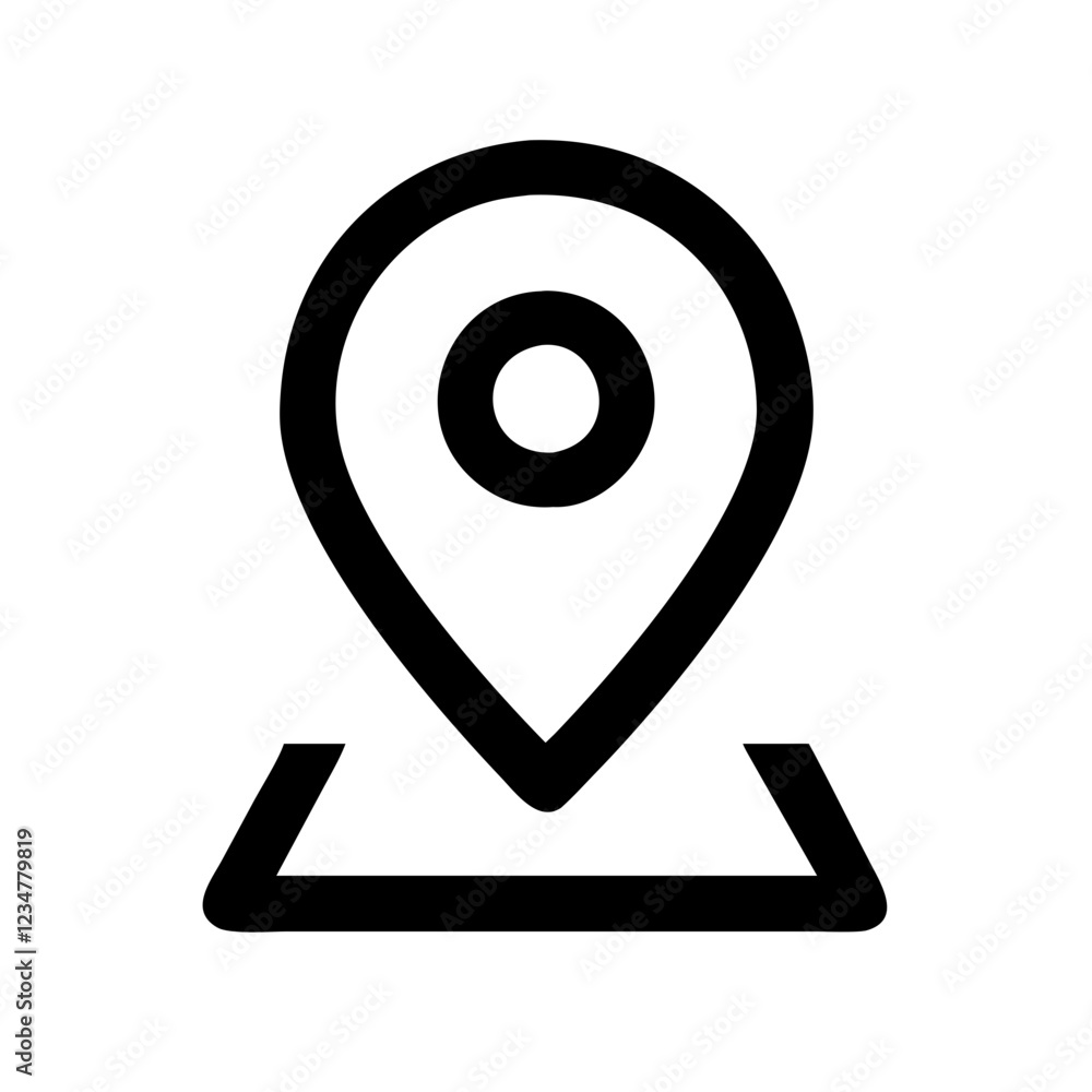 Location Pin Vector Icon for Navigation and Geolocation Representation Location Pin Vector Icon for Navigation and Geolocation Representation