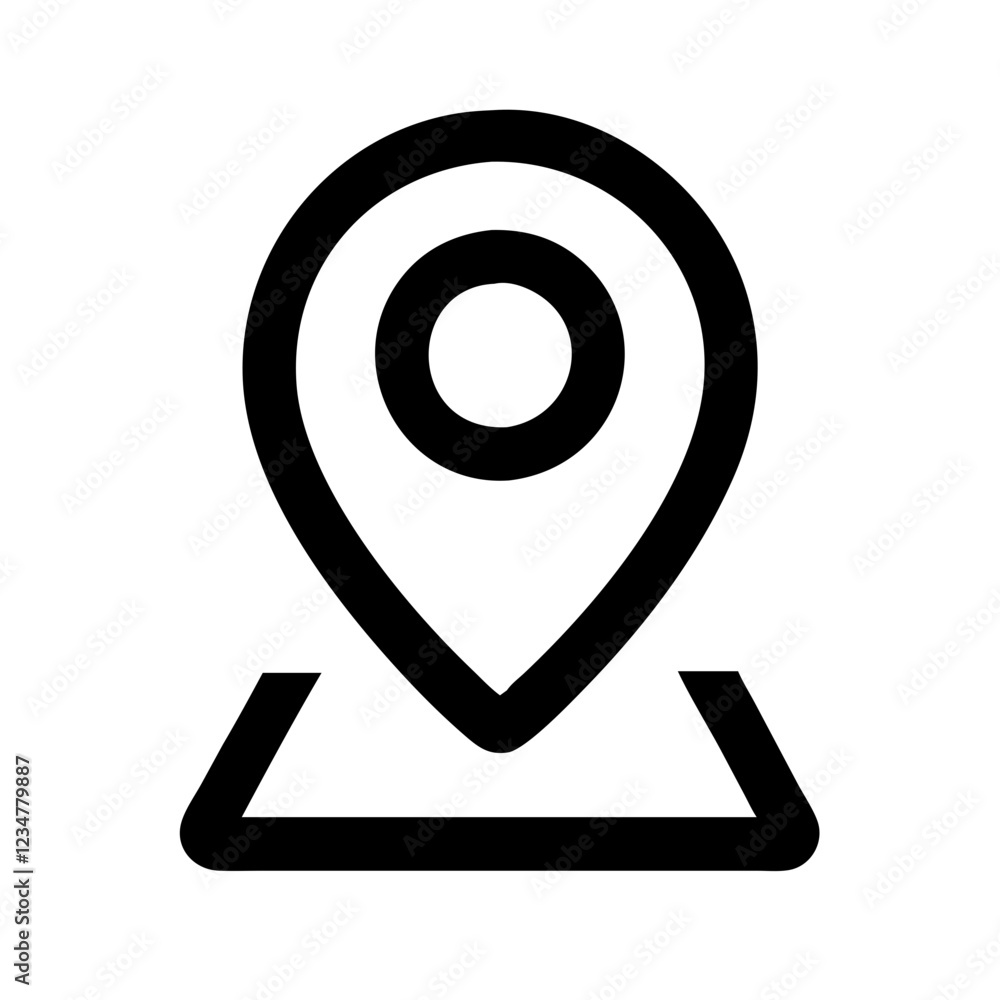 Location Pin Vector Icon for Navigation and Geolocation Representation Location Pin Vector Icon for Navigation and Geolocation Representation