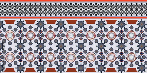 Flat design creative arabesque islamic pattern