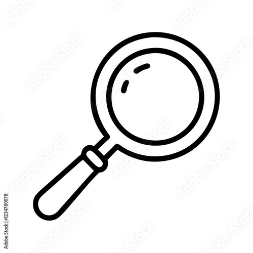 Magnifying Glass Vector Icon for Search and Investigation Representation