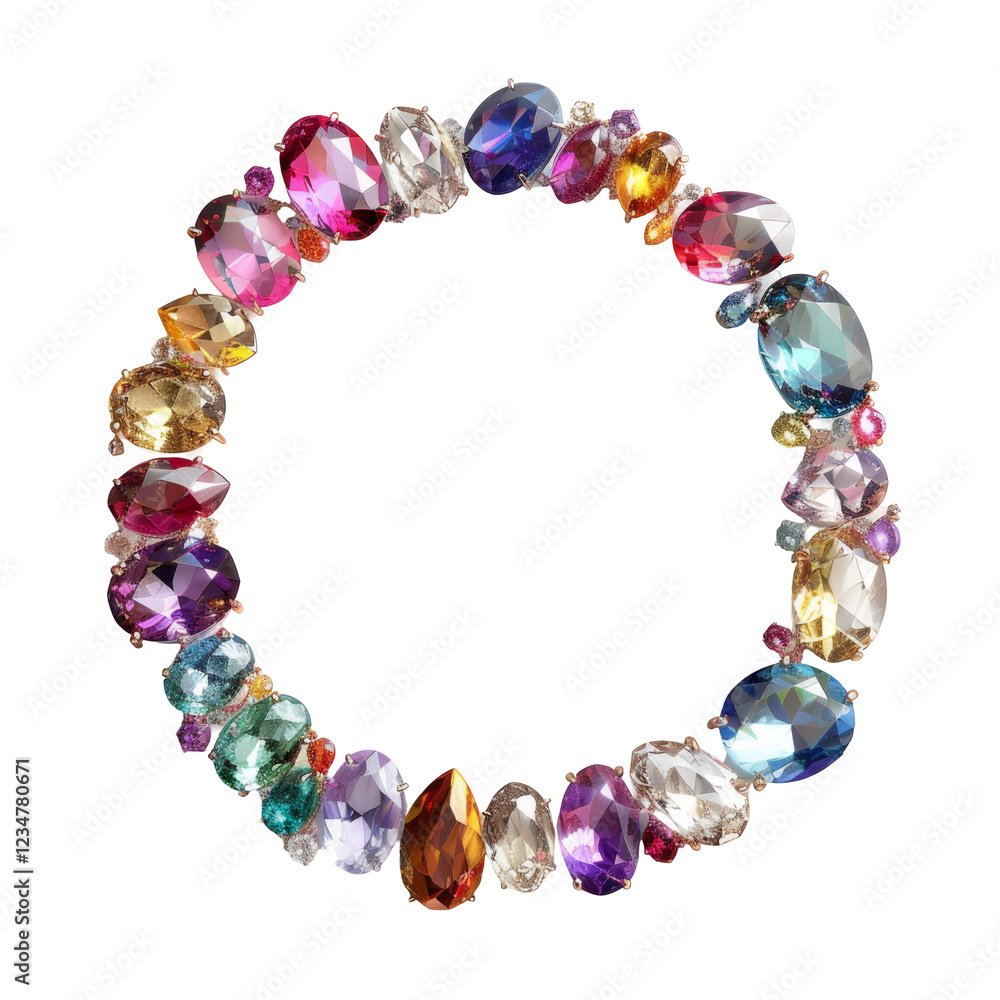 Dazzling multicolored gemstone bracelet with brilliant cut stones Dazzling multicolored gemstone bracelet with brilliant cut stones