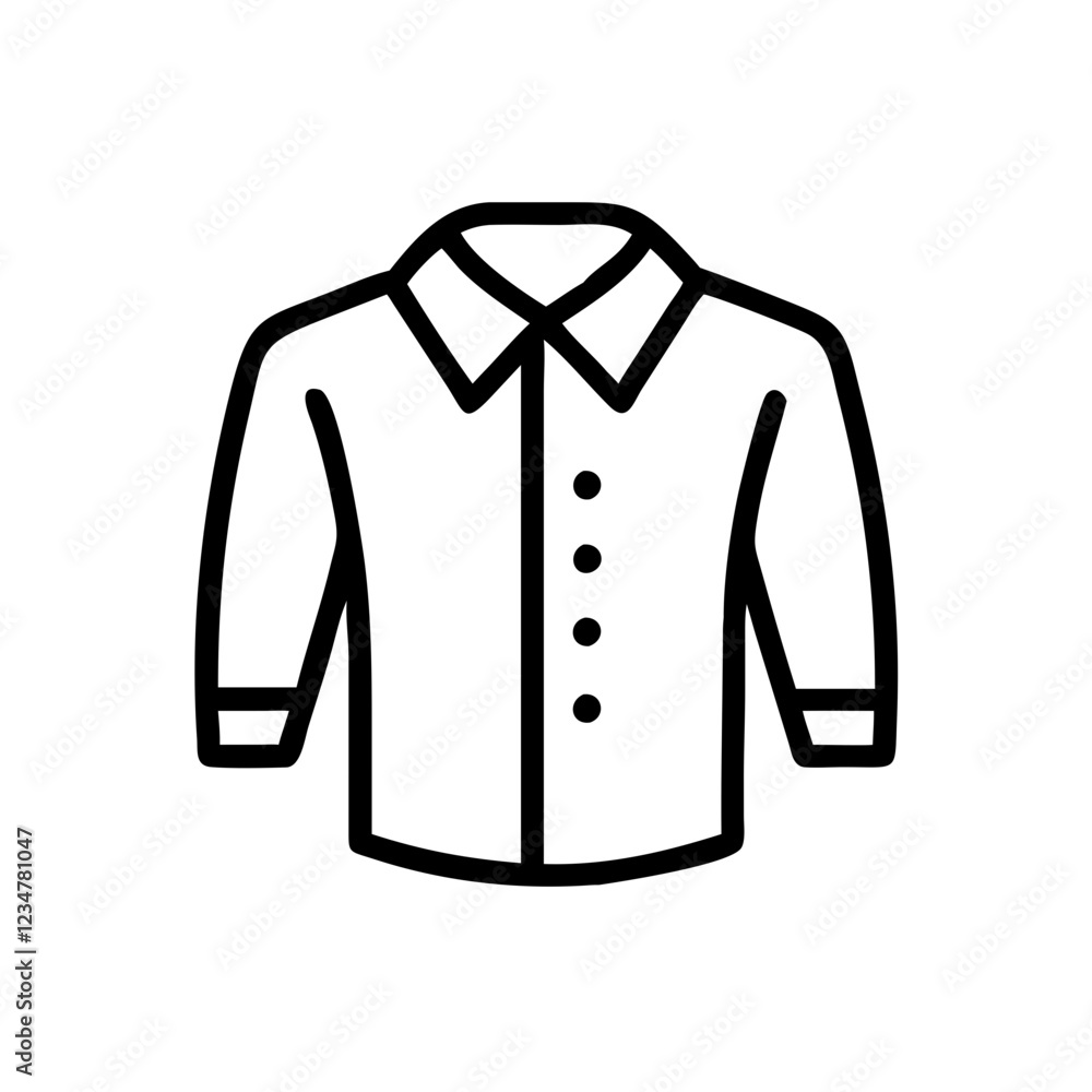 Shirt Vector Icon for Clothing and Fashion Representation Shirt Vector Icon for Clothing and Fashion Representation