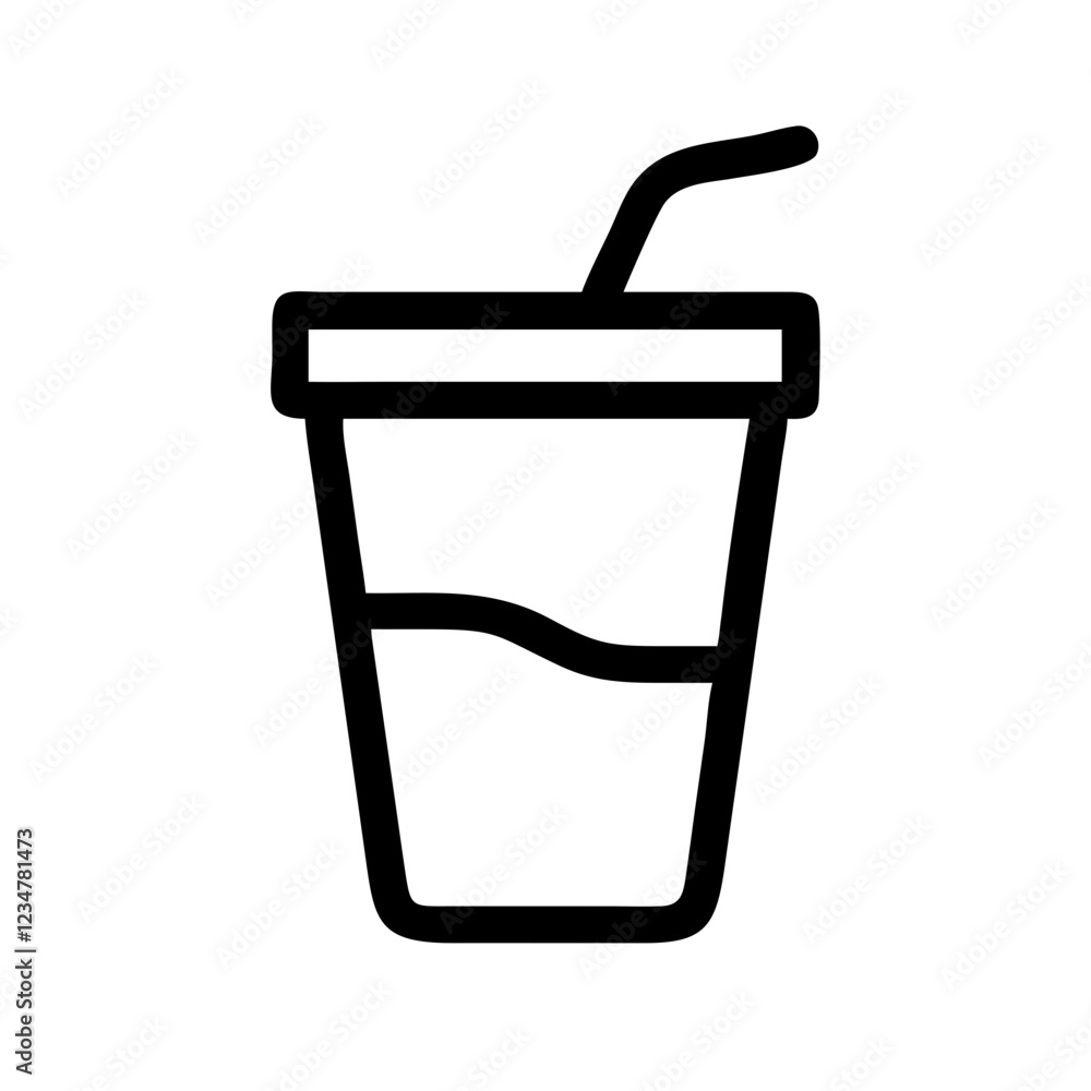Soft Drink Vector Icon for Beverage and Refreshment Representation Soft Drink Vector Icon for Beverage and Refreshment Representation