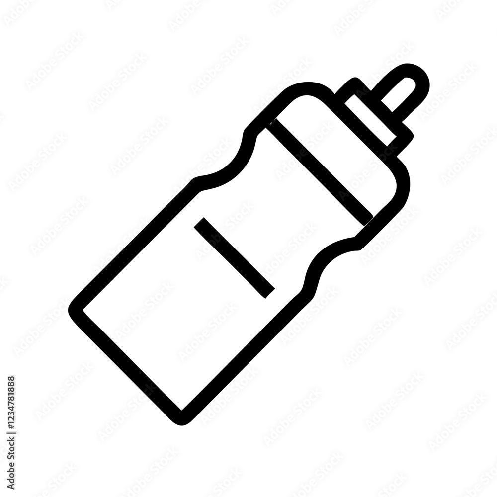 Sports Water Bottle Vector Icon for Hydration and Fitness Representation Sports Water Bottle Vector Icon for Hydration and Fitness Representation