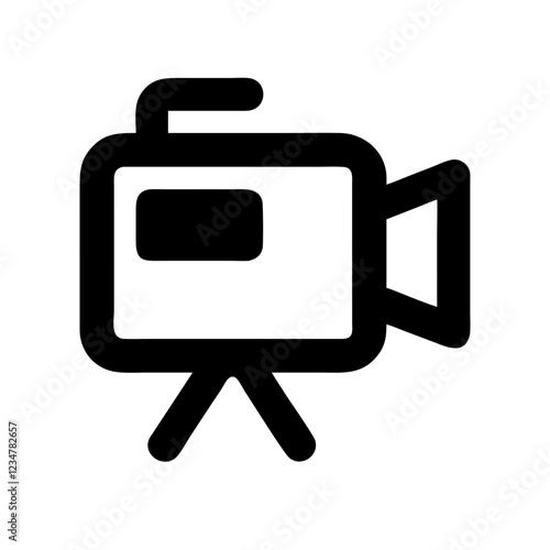 Video Camera Vector Icon for Filming and Media Representation