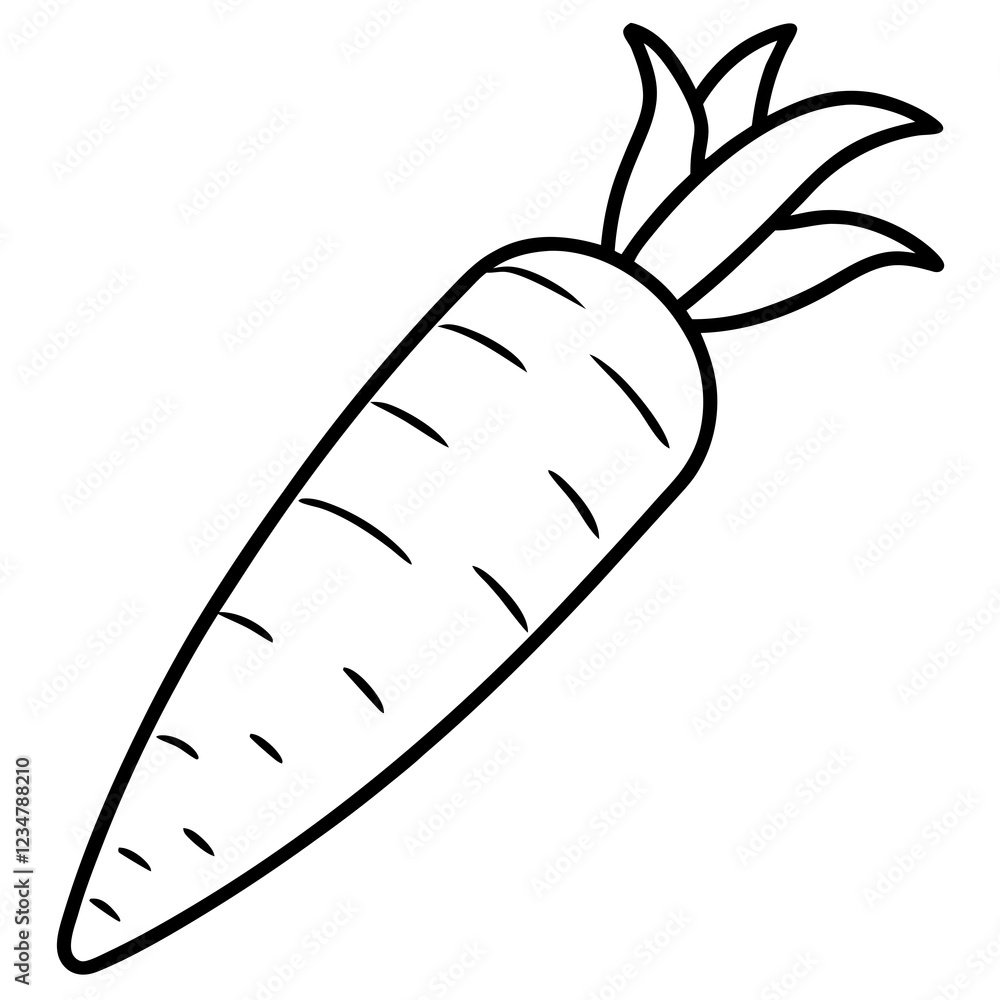 Minimalist Carrot Silhouette Vector Art Minimalist Carrot Silhouette Vector Art