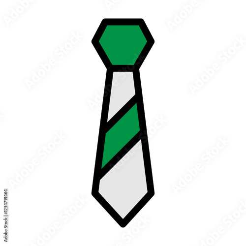 Necktie Vector Filled Icon Design